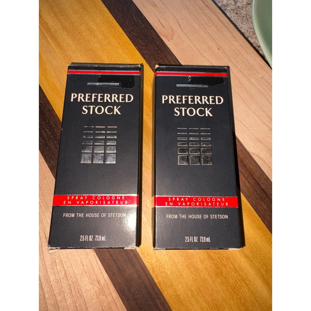 2 Pack Preferred Stock by Stetson Coty Cologne Spray 2.5 fl oz 73.9 ml Each Mens